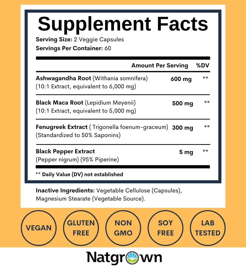 Ashwagandha Maca Root Fenugreek