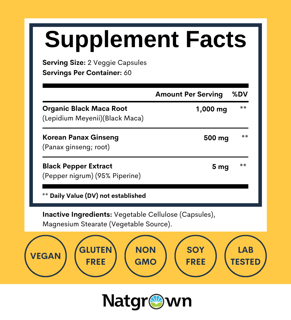 Black Maca Root with Ginseng