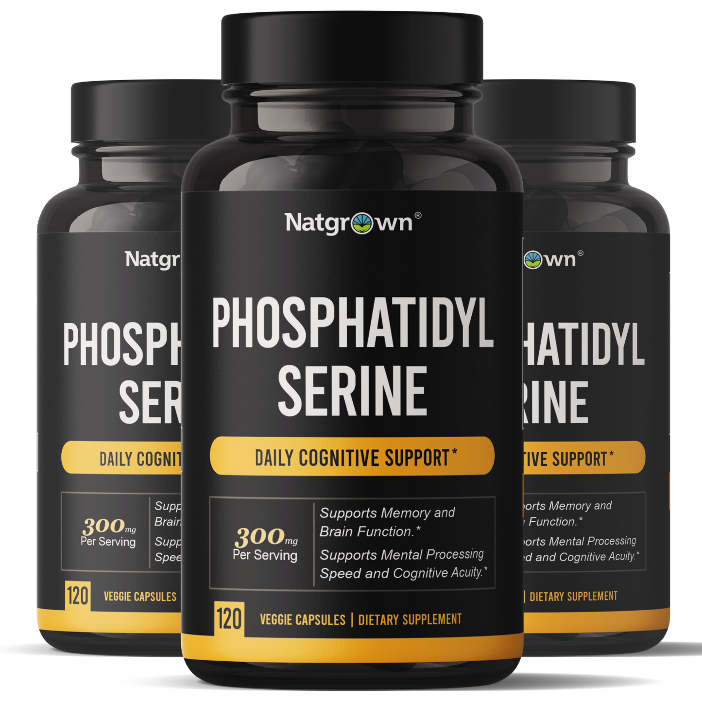 Natgrown PhosphatidylSerine 300mg - Daily Cognitive Support - 120ct