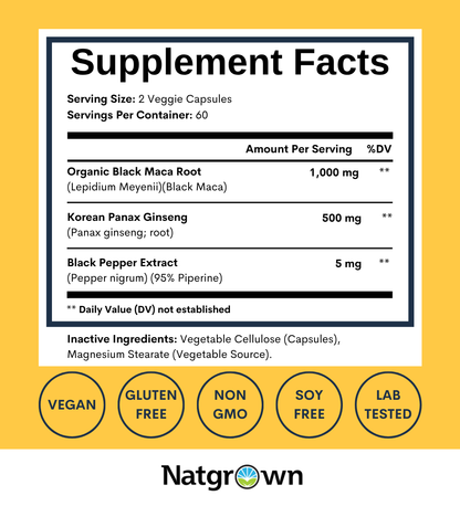 Black Maca Root with Ginseng