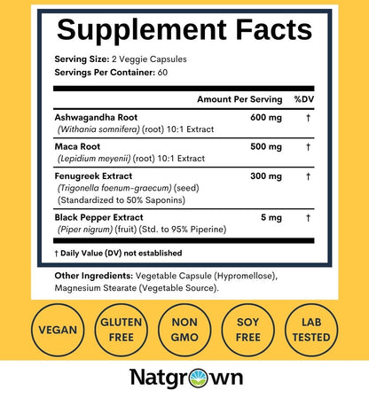 Ashwagandha Maca Root Fenugreek