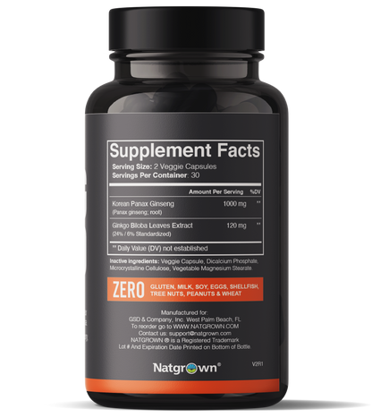 Panax Ginseng with Ginkgo Biloba